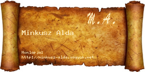 Minkusz Alda névjegykártya